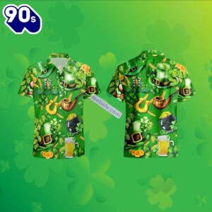 Hat Irish Beer Shamrock Horseshoe St Patrick Green Royal Hawaiian Shirts 2025