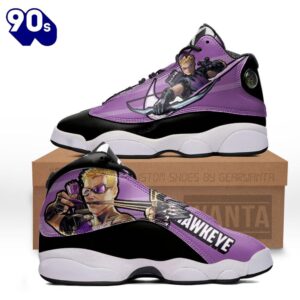 Hawkeye Air Jordan 13 Sneakers Super Heroes Custom Shoes