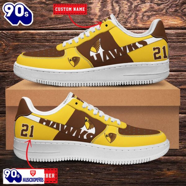 Hawthorn Hawks AFL Personalized Air Force 1 Shoes