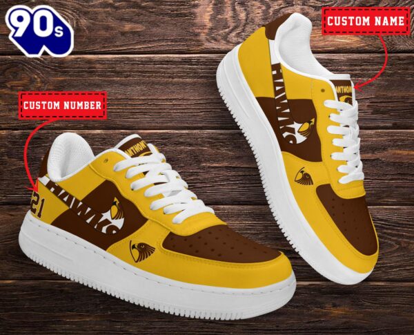 Hawthorn Hawks AFL Personalized Air Force 1 Shoes