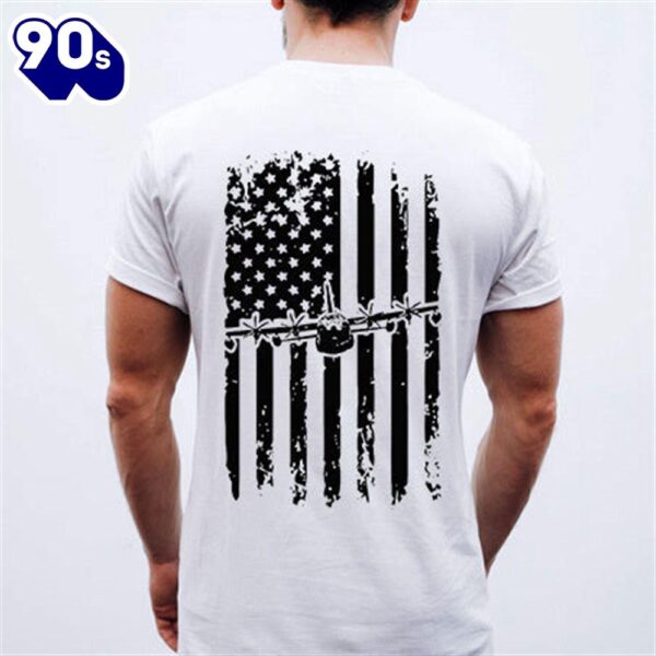 HC-130J American Flag Classic Unisex T-Shirt Gildan