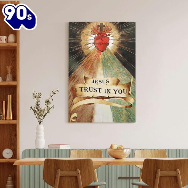 Heart Jesus I Trust In You Canvas Posters   Poster Gift Christmas