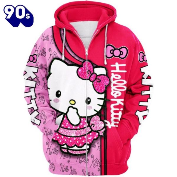 Hello Kitty Design Hoodie And Leggings Set