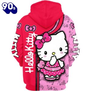 Hello Kitty Design Hoodie And Leggings Set