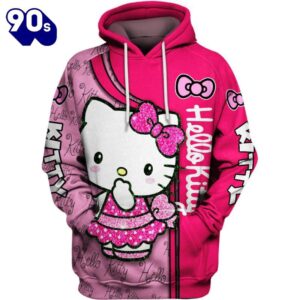 Hello Kitty Design Hoodie And Leggings Set