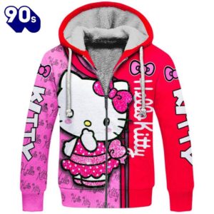 Hello Kitty Design Hoodie And Leggings Set