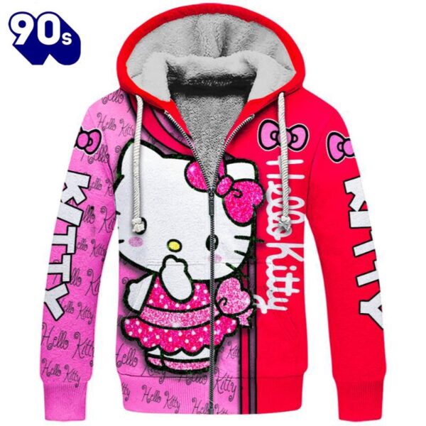 Hello Kitty Design Hoodie And Leggings Set