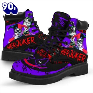 Her Joker Leather Boots Shoes Amazing Couple Gift Idea