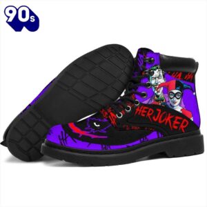 Her Joker Leather Boots Shoes Amazing Couple Gift Idea