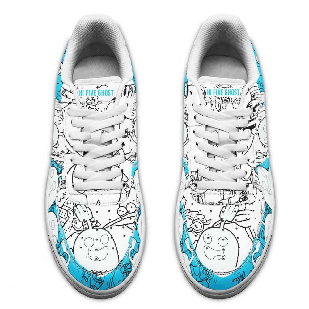 Hi Five Ghost Regular Show Air Sneakers Custom Cartoon Shoes Hi Five Ghost Regular Show Air Sneakers Custom Cartoon Shoes