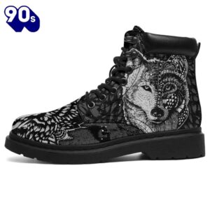 Hippie Wolf Leather Boots Shoes…