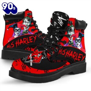 His Harley Leather Boots Shoes Amazing Couple Gift Idea