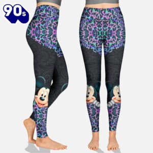 Holographic Leopard Mickey Mouse Ears - Personalized Hoodie and Leggings