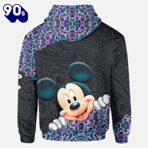 Holographic Leopard Mickey Mouse Ears - Personalized Hoodie and Leggings