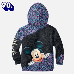 Holographic Leopard Mickey Mouse Ears - Personalized Hoodie and Leggings