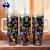 Horror Movie Characters Custom Stanley Quencher 40oz Stainless Steel Tumbler With Handle  For Fans