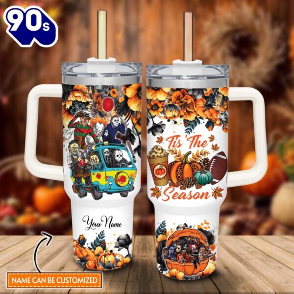 Horror Movie Characters Movie Custom Stanley Quencher 40oz Stainless Steel Tumbler With Handle  2 For Fans