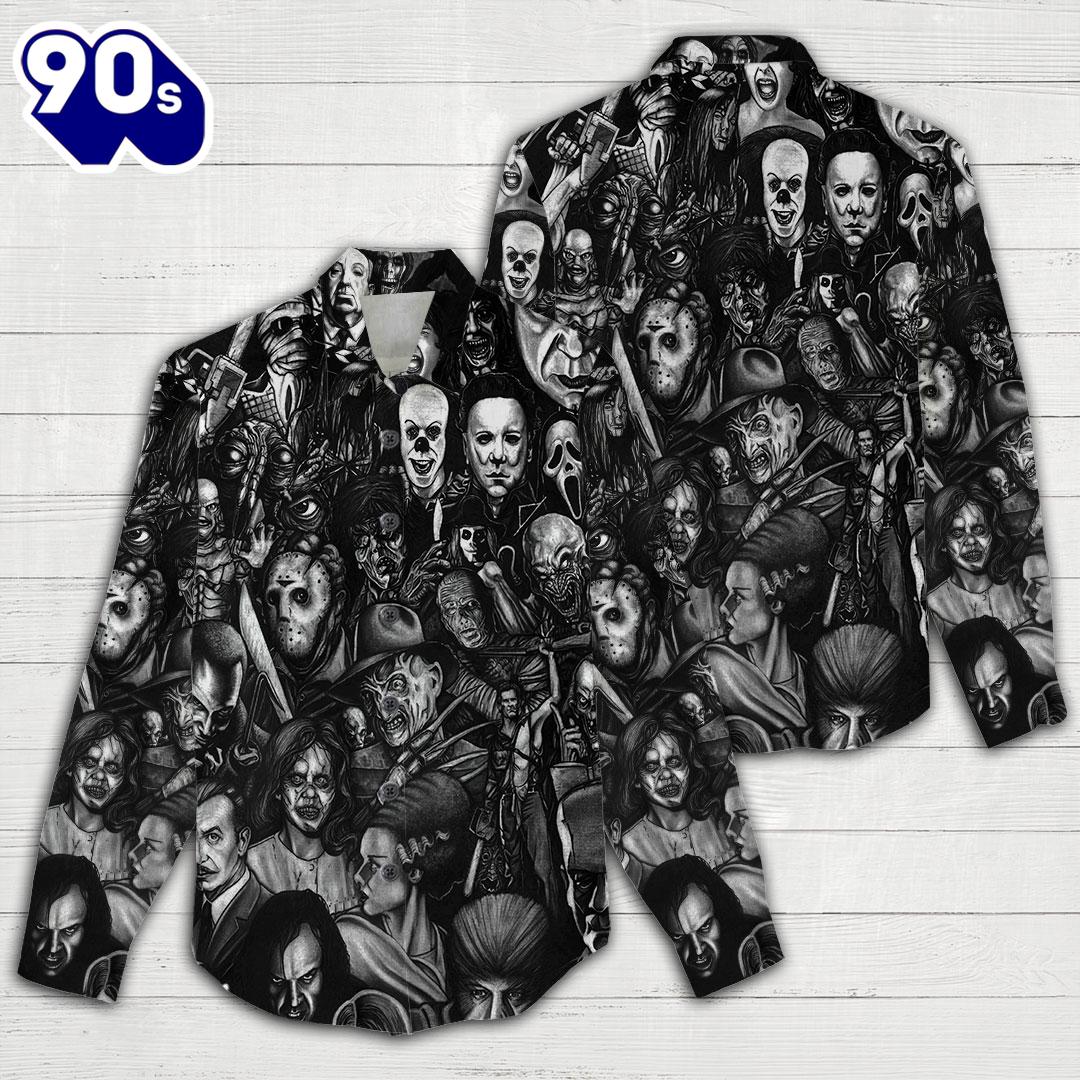 Horror Movies 3D Linen Shirt For Fans Music Horror Movies 3D Linen Shirt For Fans Music