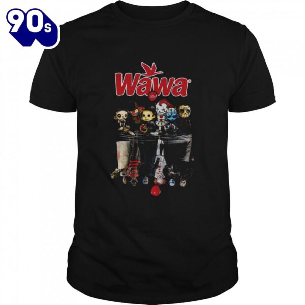 Horror Movies Characters Chibi Water Reflection Wawa Halloween Shirts