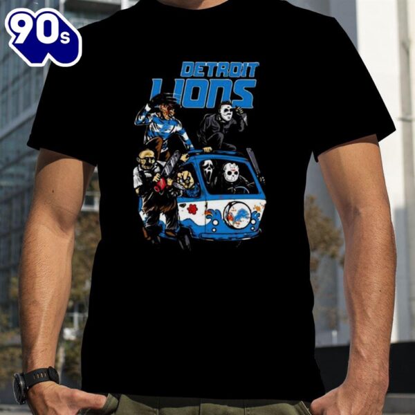 Horror Movies Characters Detroit Lions Football Halloween 2024 Shirts