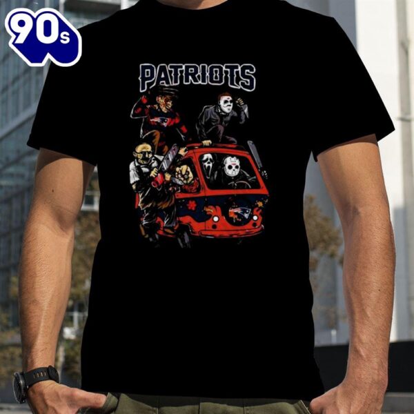 Horror Movies Characters New England Patriots Football Halloween 2024 Shirts