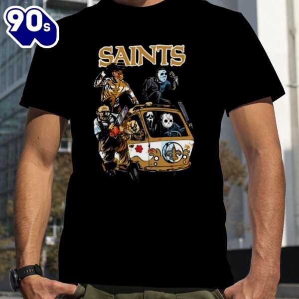 Horror Movies Characters New Orleans Saints Football Halloween 2024 Shirts