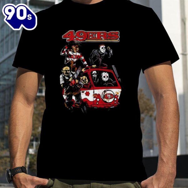 Horror Movies Characters San Francisco 49ers Football Halloween 2024 Shirts