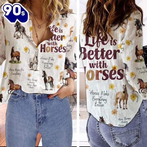 Horse 3D Linen Shirt For Fans Music