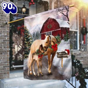 Horse Christmas Flag Merry Christmas…