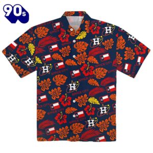 Houston Astros Hawaiian Button Up…