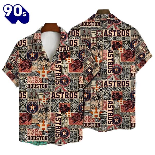 Houston Astros Major League Baseball Hawaiian Button Up Shirts