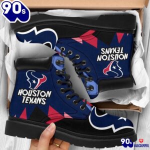 Houston Texans All Season Boots Casual Shoes Vegan Leather Custom Boot Shoes