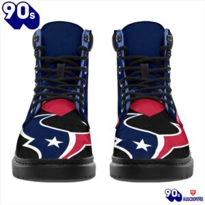 Houston Texans All Season Boots Casual Shoes Vegan Leather Custom Boot Shoes