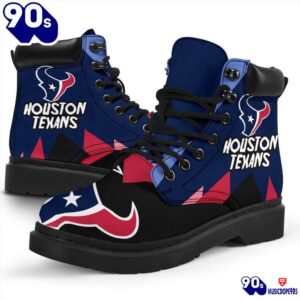 Houston Texans All Season Boots Casual Shoes Vegan Leather Custom Boot Shoes