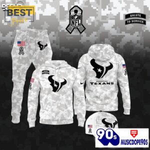 Houston Texans Camo 2024 Salute to Service Hoodie, Jogger, Cap