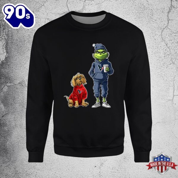 Houston Texans Grinch Christmas Football Sweatshirt