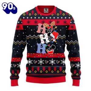 Houston Texans HoHoHo Mickey Christmas Ugly Sweater