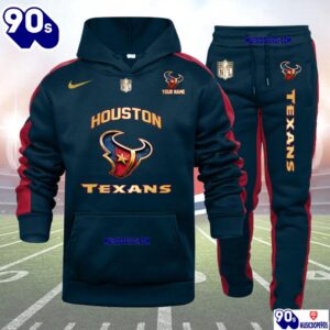 Houston Texans NFL 32 Teams Personlized Golden Logo Hoodie Set