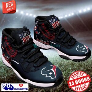 Houston Texans NFL Logo Air Jordan 11 Shoes Custom Name Shoes