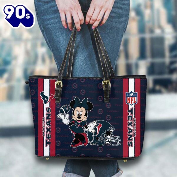 Houston Texans NFL Minnie Women Leather Tote Bag