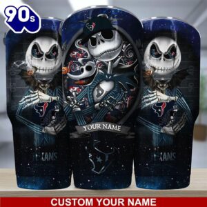 Houston Texans NFL-Custom Tumbler Jack The Nightmare Before Christmas