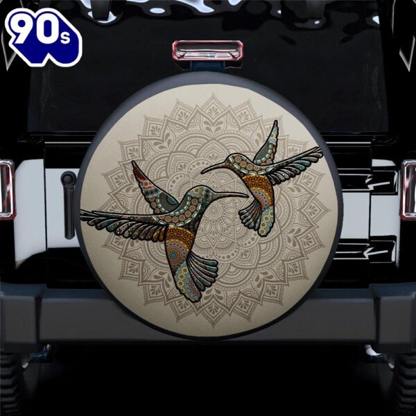 Hippie Tire Covers Hummingbird Mandala Vintage Car Spare Tire Covers Gift For Campers