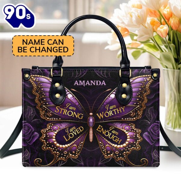 I Am Love Personalized Leather Handbag With Handle For Women, Christian Bags  Gift For Women Christmas