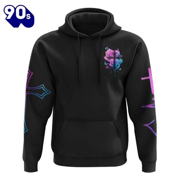 I Can Only Imagine Rose Cross Light 3D Hoodie