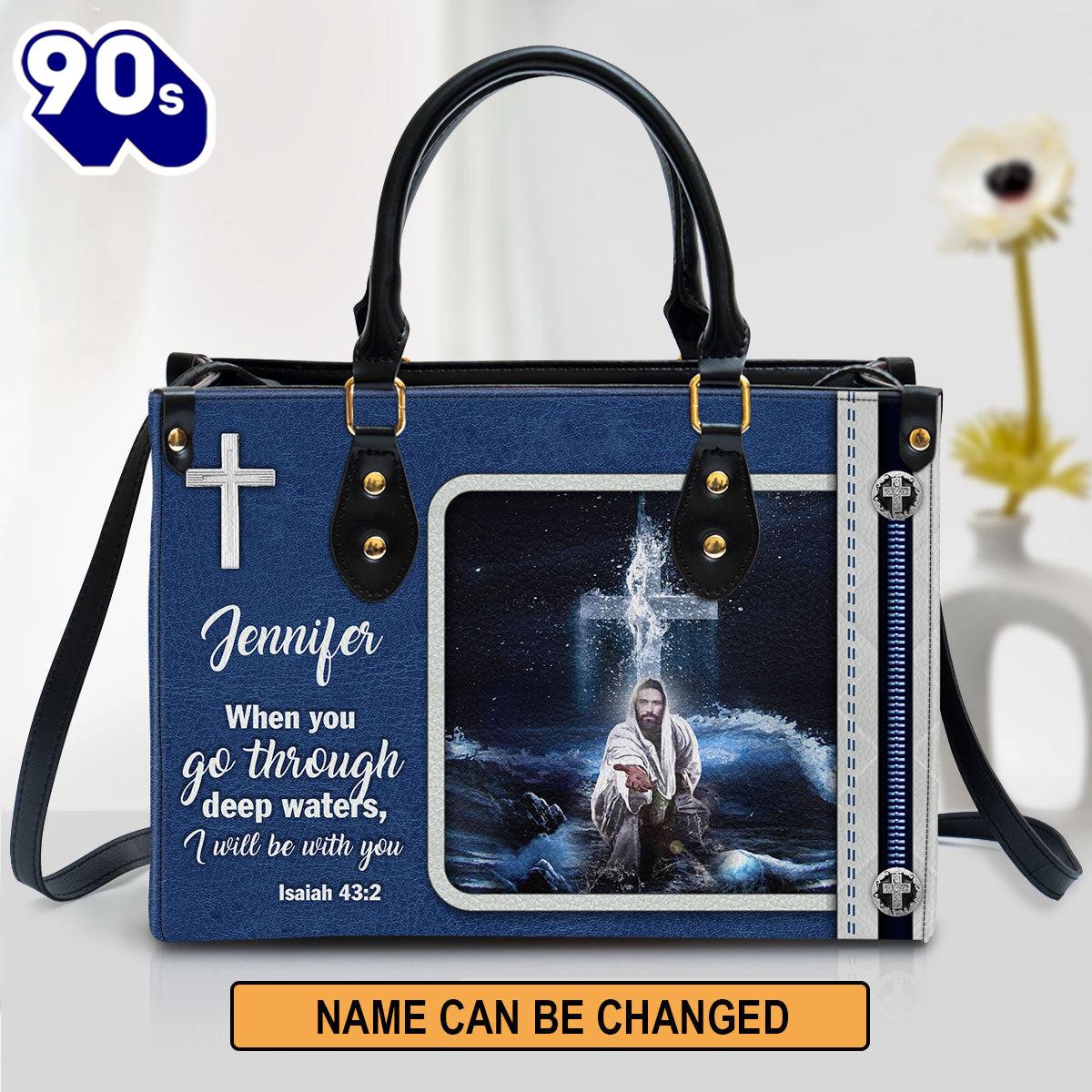 I Will Be With You Leather Bag , Christian Bags Gift For Women Christmas I Will Be With You Leather Bag , Christian Bags Gift For Women Christmas