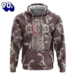 I’d Shame Me I’d Blame Me Leopard Cross 3D Hoodie