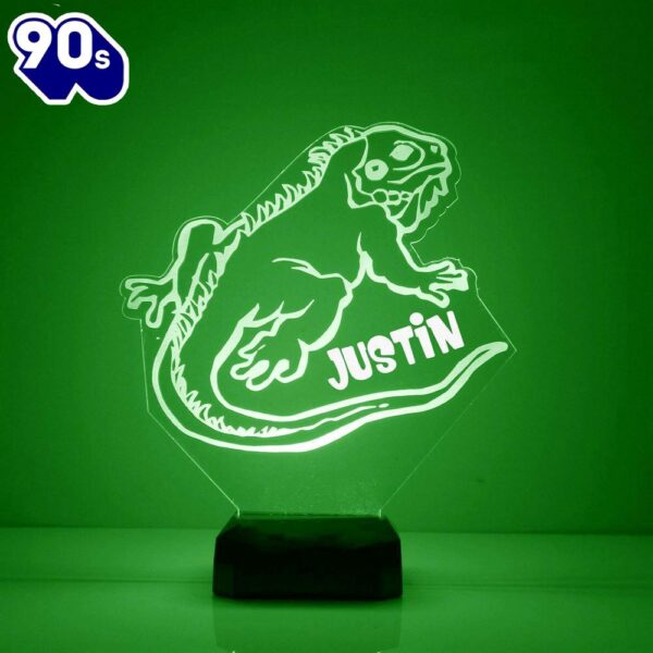 Iguana Night Light Personalized Free Led Night Lamp  Gift Christmas