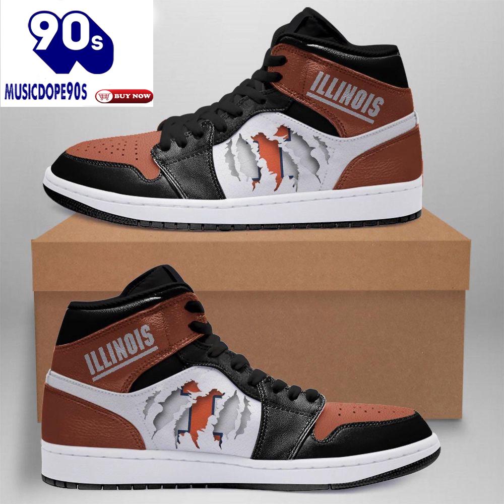 Illinois Fighting Illini Ncaa Air Jordan Shoes Sport Sneakers, For Men And Women Illinois Fighting Illini Ncaa Air Jordan Shoes Sport Sneakers, For Men And Women