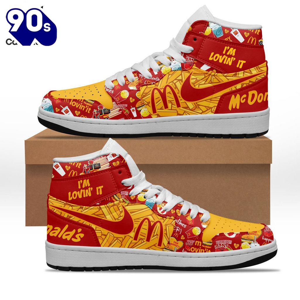 Gift Summer I'm Lovin It Nike Mc Donald's Red Design Air Jordan 1 High Top Gift Summer I'm Lovin It Nike Mc Donald's Red Design Air Jordan 1 High Top