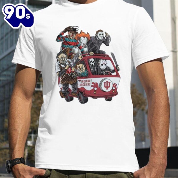 Indiana Hoosiers Horror Movies Characters Bus Halloween 2024 T-Shirts